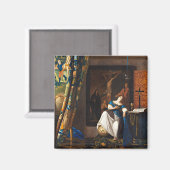 Vermeer - Allegorie des katholischen Glaubens Magnet (Vorderseite/Rückseite)
