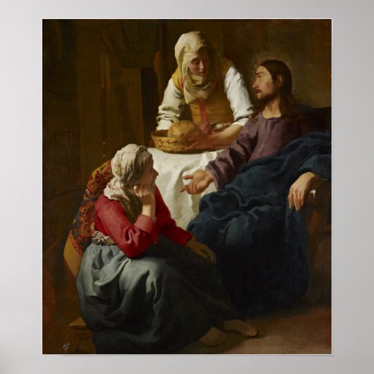 Vermeer - Christus im Haus von Martha und Maria 1 Poster (Vorne)