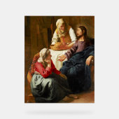 Vermeer - Christus im Haus von Martha und Maria Acrylschild (Vorderseite)