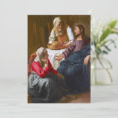 Vermeer - Christus im Haus von Martha und Maria Einladung (Stehend Vorderseite)