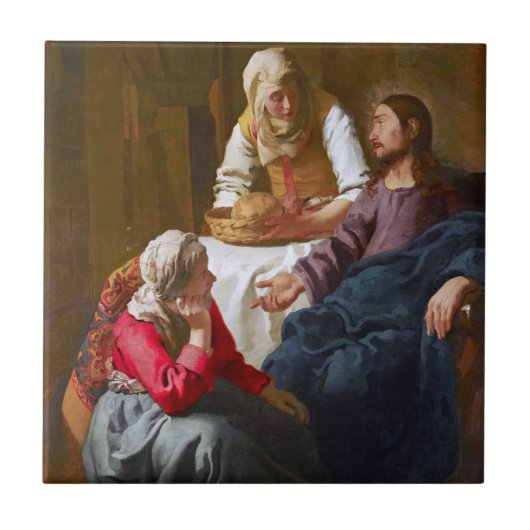 Vermeer - Christus im Haus von Martha und Maria Fliese (Vorderseite)