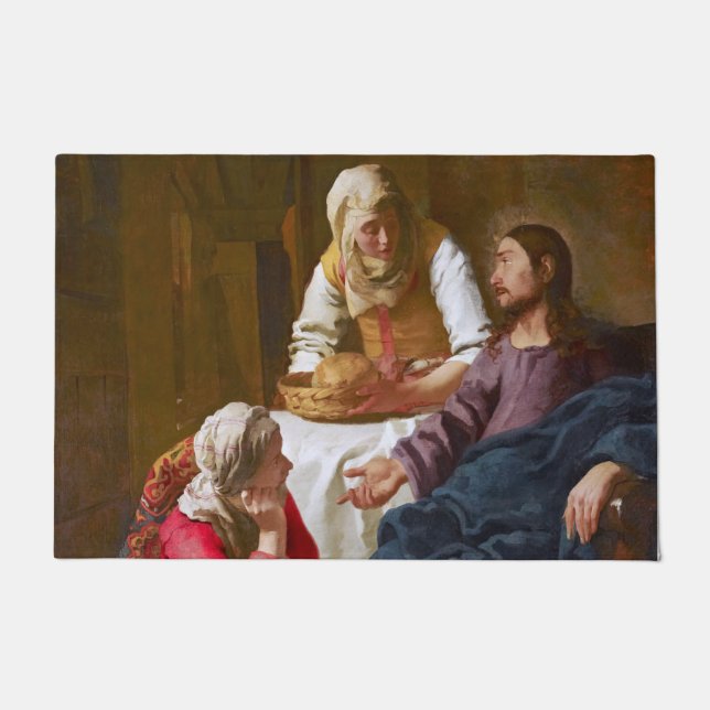 Vermeer - Christus im Haus von Martha und Maria Fußmatte (Vorderseite)