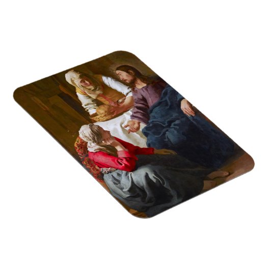 Vermeer - Christus im Haus von Martha und Maria Magnet (Rechte Seite)