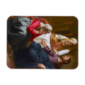 Vermeer - Christus im Haus von Martha und Maria Magnet (Horizontal)