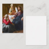Vermeer - Christus im Haus von Martha und Maria Mitteilungskarte (Vorne/Hinten)