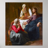 Vermeer - Christus im Haus von Martha und Maria Poster (Vorne)