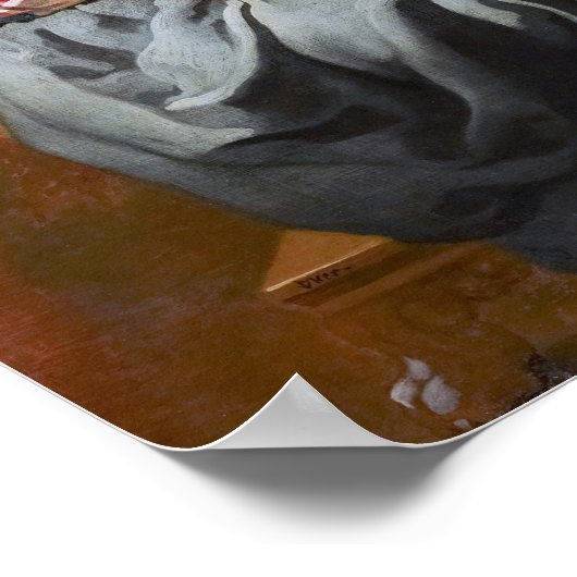 Vermeer - Christus im Haus von Martha und Maria Poster (Ecke)