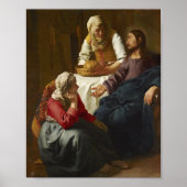 Vermeer - Christus im Haus von Martha und Maria Poster (Vorne)