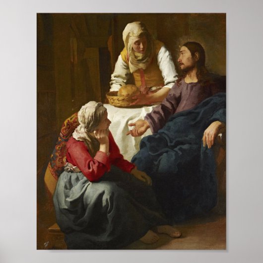 Vermeer - Christus im Haus von Martha und Maria Poster (Vorne)