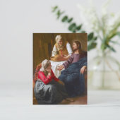 Vermeer - Christus im Haus von Martha und Maria Postkarte (Stehend Vorderseite)