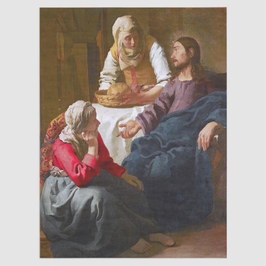 Vermeer - Christus im Haus von Martha und Maria Seidenpapier