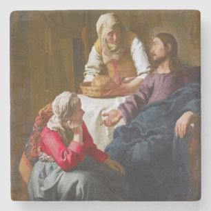 Vermeer - Christus im Hause von Martha und Maria Steinuntersetzer