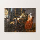 Vermeer das Glas des Wein-Puzzlespiels Puzzle (Horizontal)