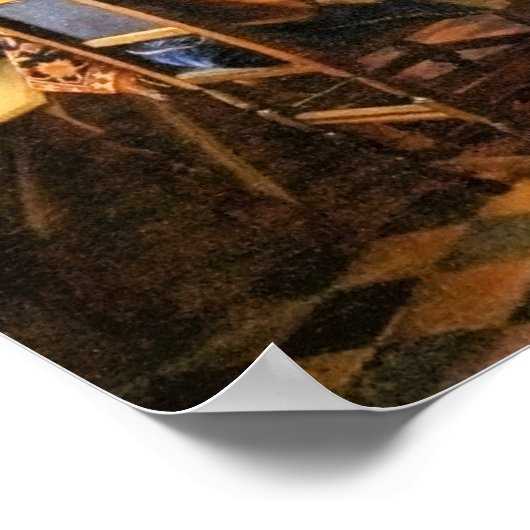 Vermeer - Das Glas Wein, Poster (Ecke)