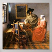 Vermeer - Das Glas Wein, Poster (Vorne)