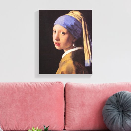 Vermeer - Das Mädchen mit dem Perlenohrring Leinwanddruck (Insitu (Wohnzimmer))