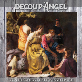 Vermeer- Diana und ihre Nymphen Decoupage Seidenpapier