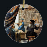 Vermeer - Die Kunst des Malen Keramik Ornament<br><div class="desc">The Art of Painting,  feine Art Painting by Jan Vermeer</div>
