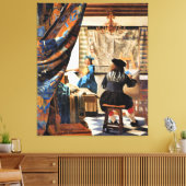 Vermeer - Die Kunst des Malens Leinwanddruck (Insitu (Wohnzimmer))