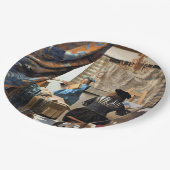 Vermeer - Die Malkunst Pappteller (Schrägansicht)