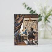 Vermeer - Die Malkunst Postkarte (Stehend Vorderseite)