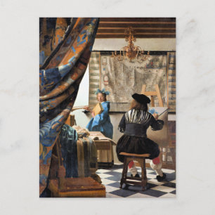 Vermeer - Die Malkunst Postkarte
