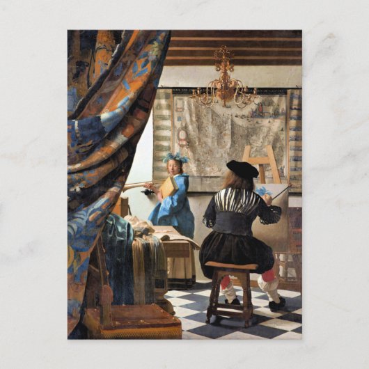 Vermeer - Die Malkunst Postkarte (Vorderseite)