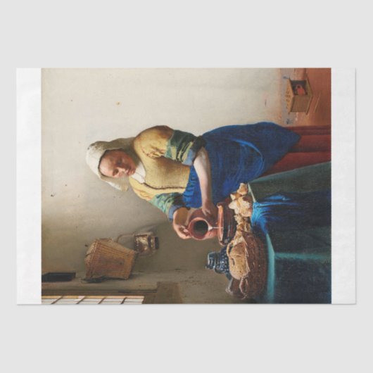 Vermeer - Die Milchmädchenjungwoche Seidenpapier (Vorderseite)
