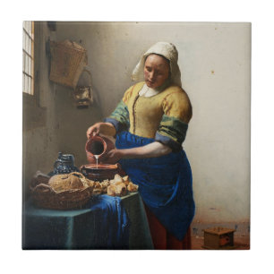 Vermeer die Milkmaid-Fliese Fliese