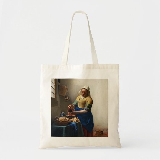 Vermeer die Milkmaid-Taschen-Tasche Tragetasche (Vorne)