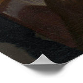 Vermeer - Eine junge Frau sitzt bei den Jungfrauen Poster (Ecke)