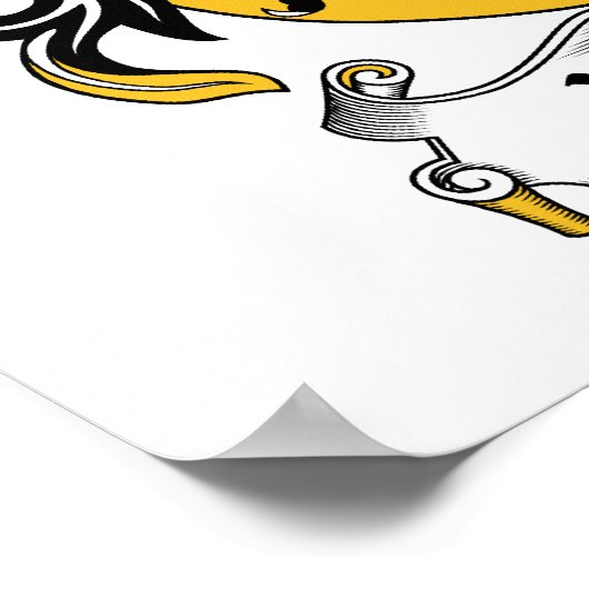 Vermeer Familienwappen Poster (Ecke)