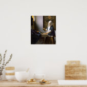 Vermeer: Frau, die ein Gleichgewicht hält Poster (Küche)
