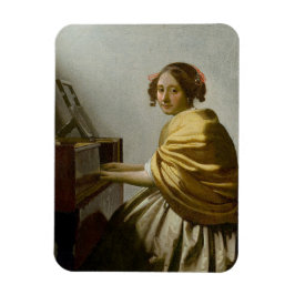 Vermeer Frauen spielen Tastatur Magnet