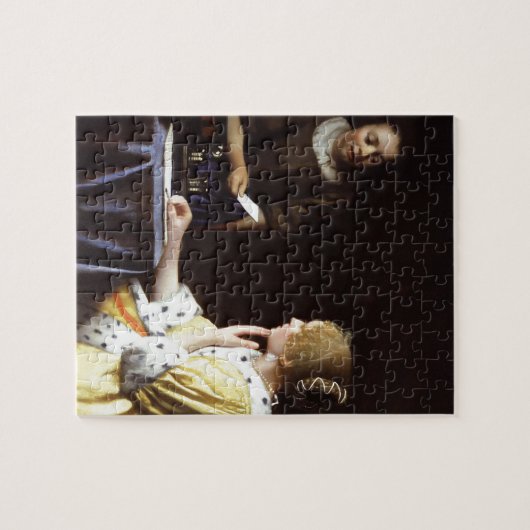 Vermeer - Geliebte und Mädchen 1666-67 Puzzle (Horizontal)