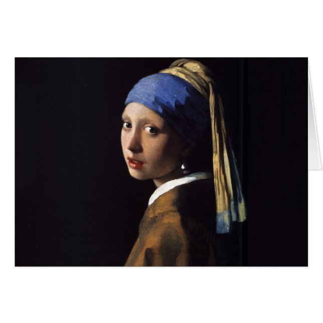 Vermeer Girl Pearl Earring Masterpiece Malerei (Vorderseite (Horizontal))