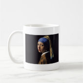 Vermeer Girl Pearl Earring Masterpiece Malerei Kaffeetasse (Links)