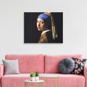 Vermeer Girl Pearl Earring Masterpiece Malerei Leinwanddruck (Insitu (Wohnzimmer))