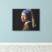 Vermeer Girl Pearl Earring Masterpiece Malerei Leinwanddruck (Insitu (Holzboden))