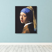 Vermeer Girl Pearl Earring Masterpiece Malerei Leinwanddruck (Insitu (Holzboden))