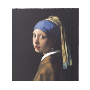Vermeer Girl Pearl Earring Masterpiece Malerei Notizblock