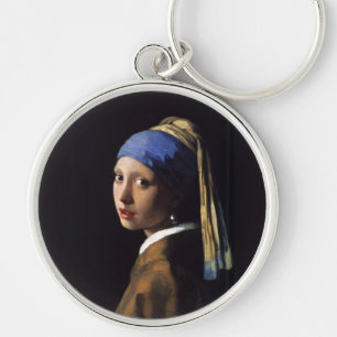 Vermeer Girl Pearl Earring Masterpiece Malerei Schlüsselanhänger