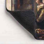 Vermeer Girl Reading Letter im offenen Fenster Mousepad (Ecke)