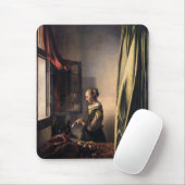 Vermeer Girl Reading Letter im offenen Fenster Mousepad (Mit Mouse)