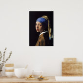 Vermeer - Girl with a Pearl Earring - Vintage Kuns Poster (Küche)
