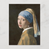VERMEER Girl with Pearl Earring Postkarte (Vorderseite)
