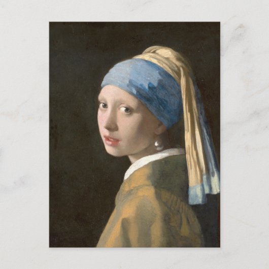 VERMEER Girl with Pearl Earring Postkarte (Vorderseite)