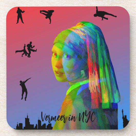 Vermeer in NYC Getränkeuntersetzer (Vorderseite)