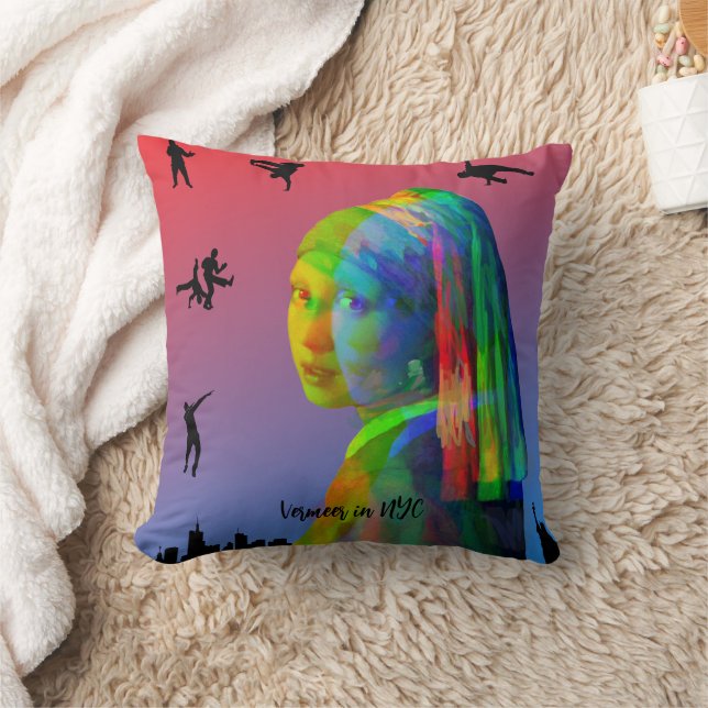 Vermeer in NYC Kissen (Decke)