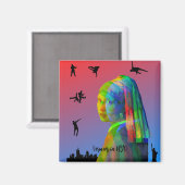 Vermeer in NYC Magnet (Vorderseite/Rückseite)